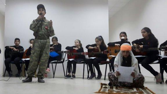 İncikzade Mustafa ve Emine Keleş Cumhuriyet Ortaokulu Öğrencilerinden 7 Mart Şehitleri Anma Programı