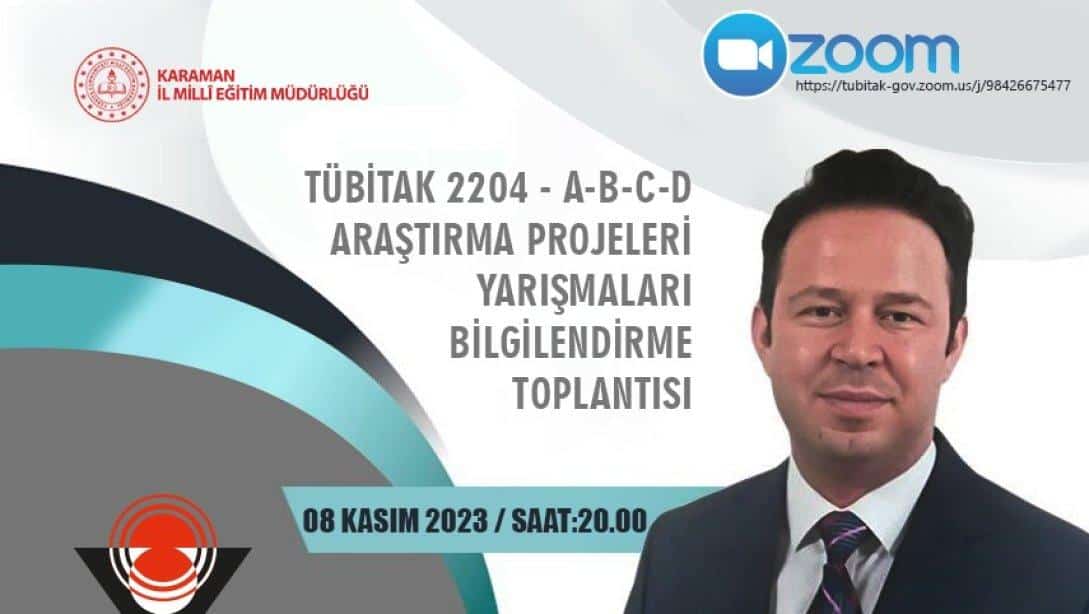 Doç. Dr. Mehmet Hacıbeyoğlu'nun sunumuyla TÜBİTAK 2204 Araştırma Projeleri Bilgilendirme Toplantısına katılımınızı bekleriz.
